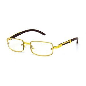 Clear Lens‎ Men Sunglasses Square Rimless Gold Frame Hip Hop Style Small Shades